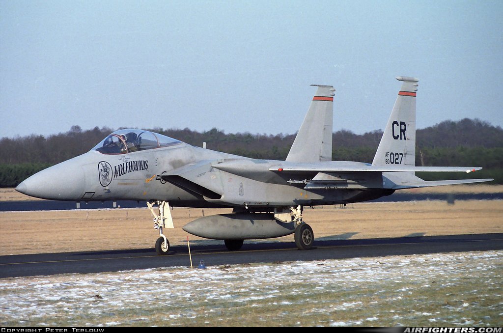 USA - Air Force McDonnell Douglas F-15C Eagle 80-0027 at Utrecht - Soesterberg (UTC / EHSB), Netherlands