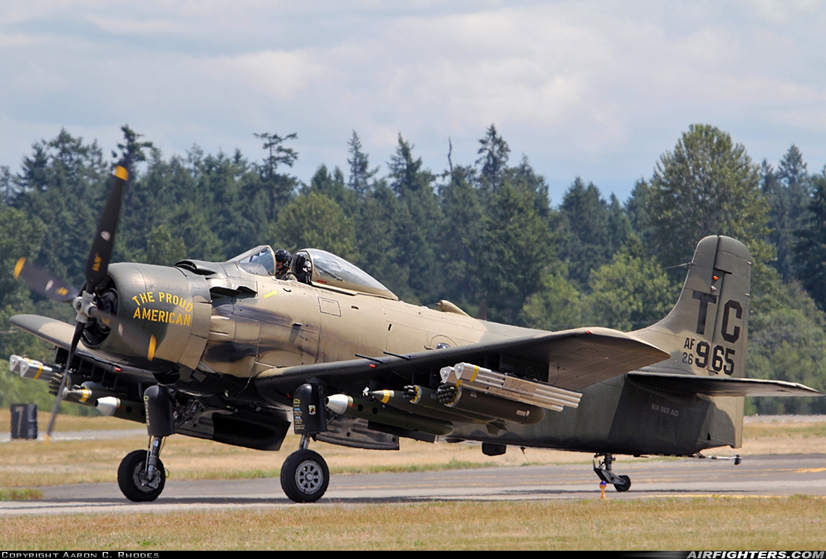 Private - Heritage Flight Museum Douglas A-1D Skyraider (AD-4N) NX965AD at Tacoma - McChord AFB (TCM / KTCM), USA