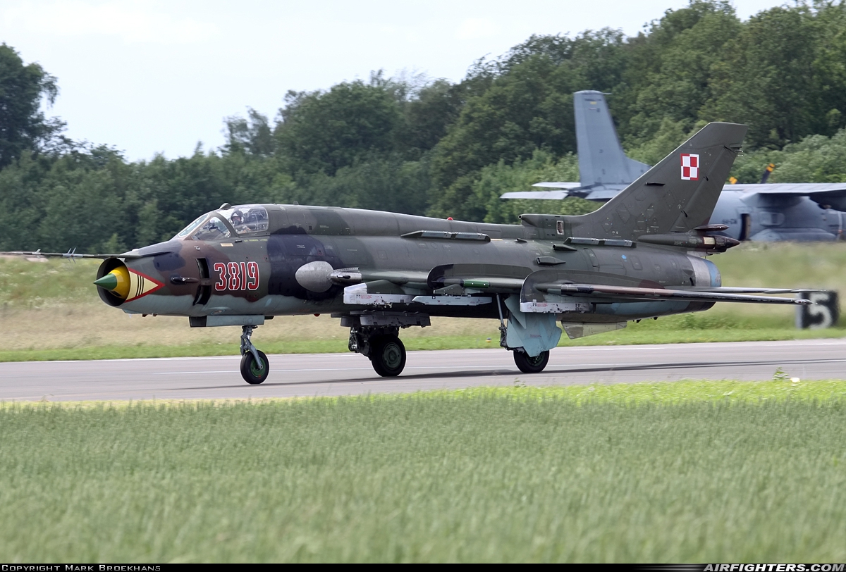 Poland - Air Force Sukhoi Su-22M4 Fitter-K 3819 at Florennes (EBFS), Belgium