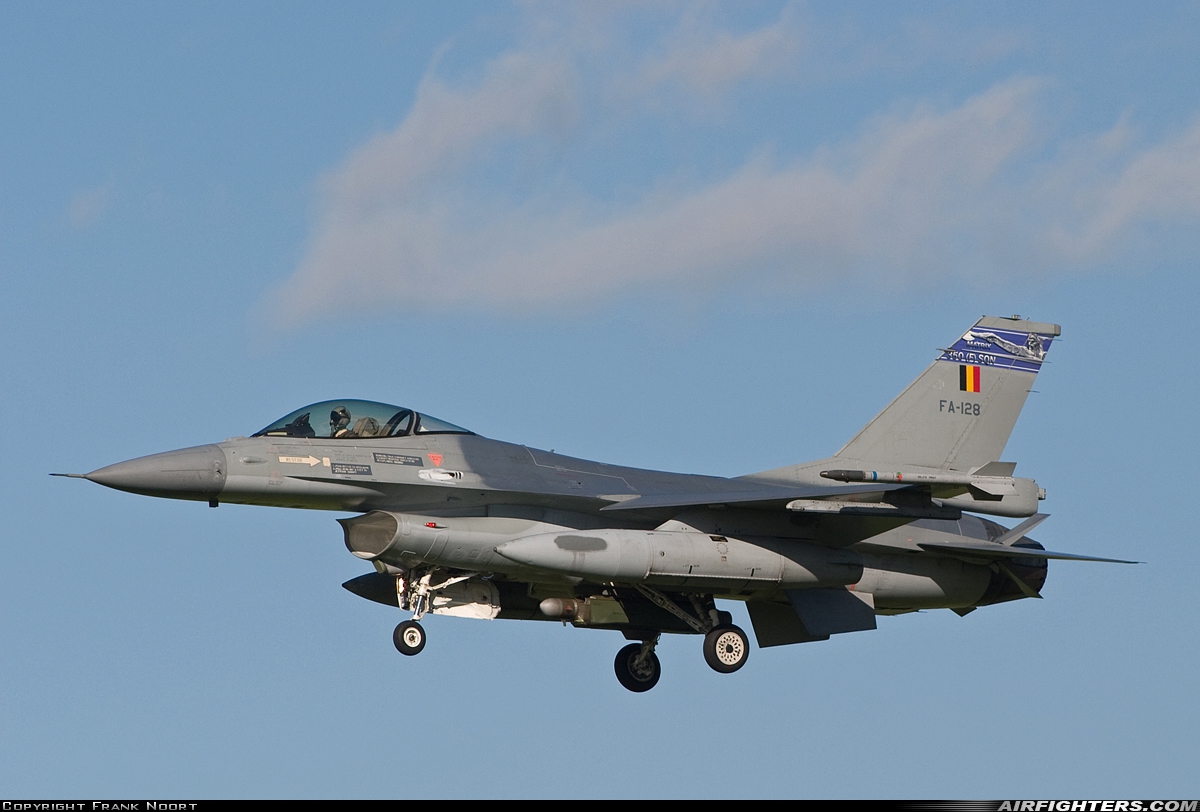 Belgium - Air Force General Dynamics F-16AM Fighting Falcon FA-128 at Florennes (EBFS), Belgium