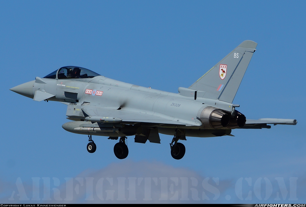UK - Air Force Eurofighter Typhoon FGR4 ZK328 at Coningsby (EGXC), UK