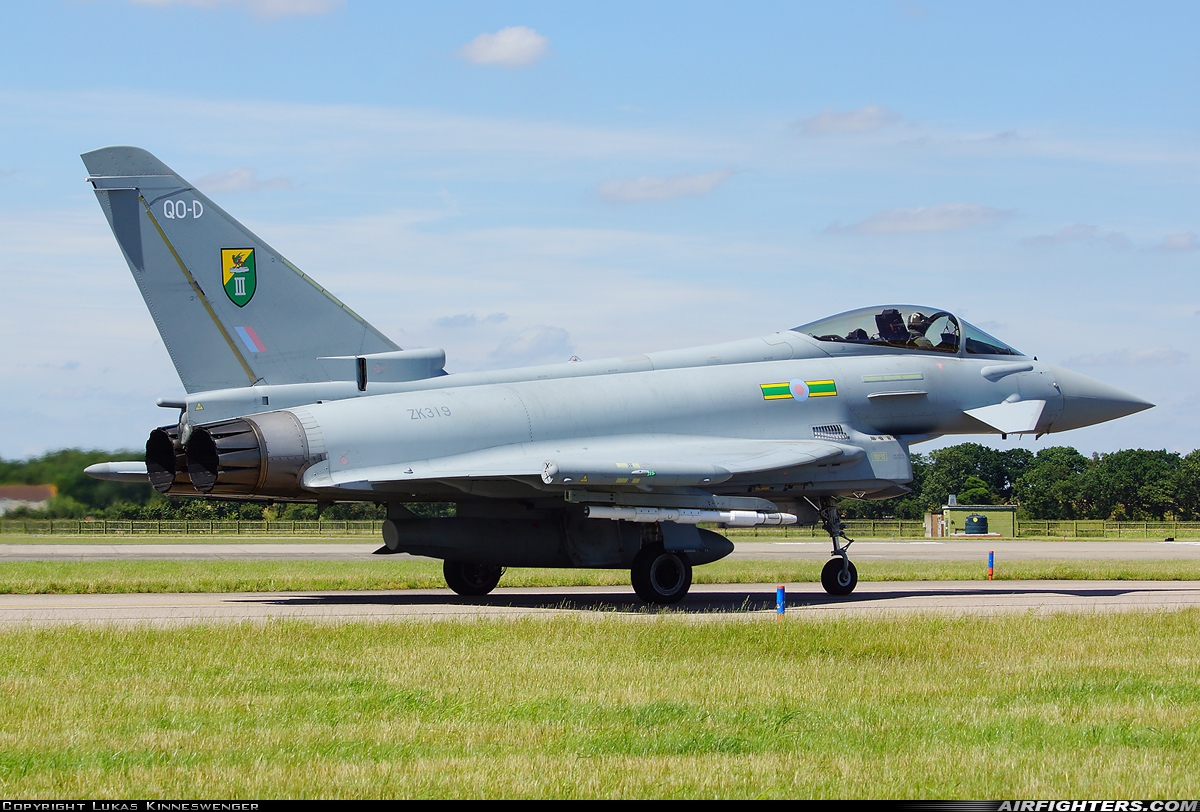 UK - Air Force Eurofighter Typhoon FGR4 ZK319 at Coningsby (EGXC), UK