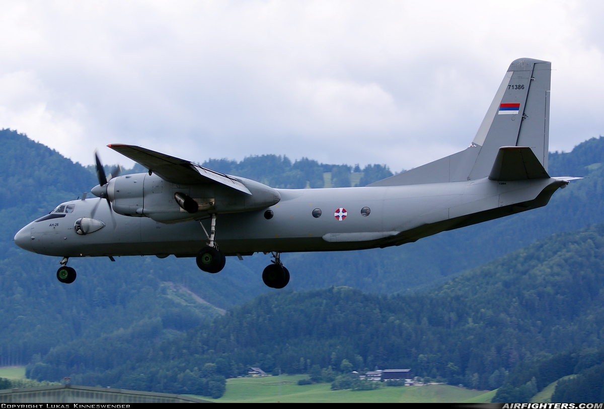 Serbia - Air Force Antonov An-26 71386 at Zeltweg (LOXZ), Austria