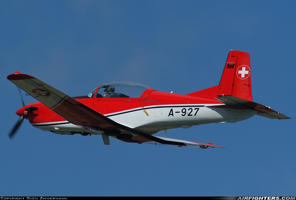 Switzerland - Air Force Pilatus NCPC-7 Turbo Trainer A-927 at Payerne (LSMP), Switzerland