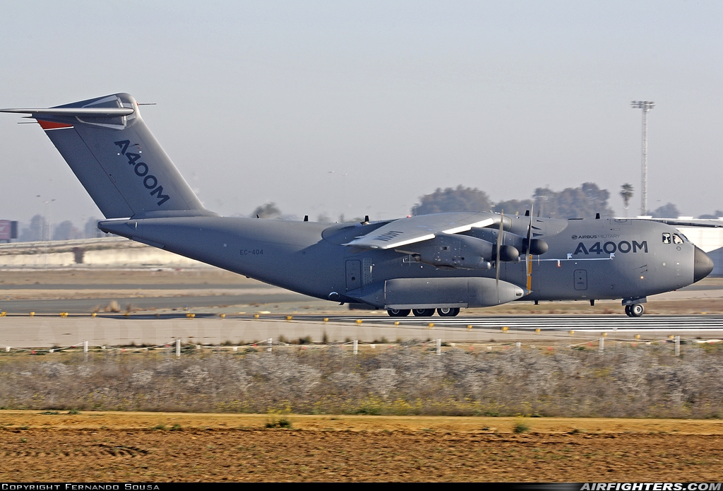 Company Owned - Airbus Airbus A400M Grizzly EC-404 at Seville (- San Pablo) (SVQ / LEZL), Spain