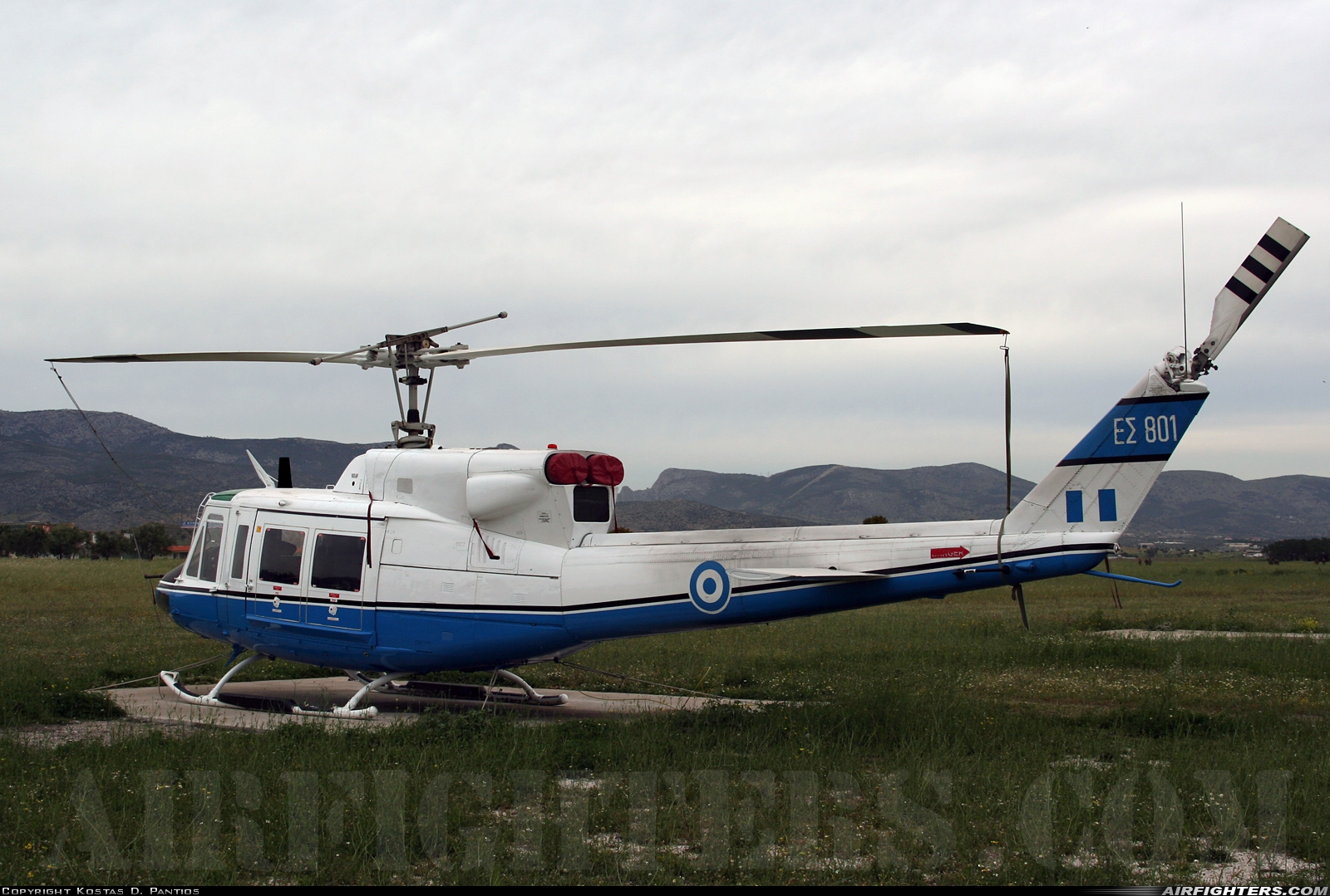 Greece - Army Bell 212 ES801 at Megara AB - Pahi (LGMG), Greece