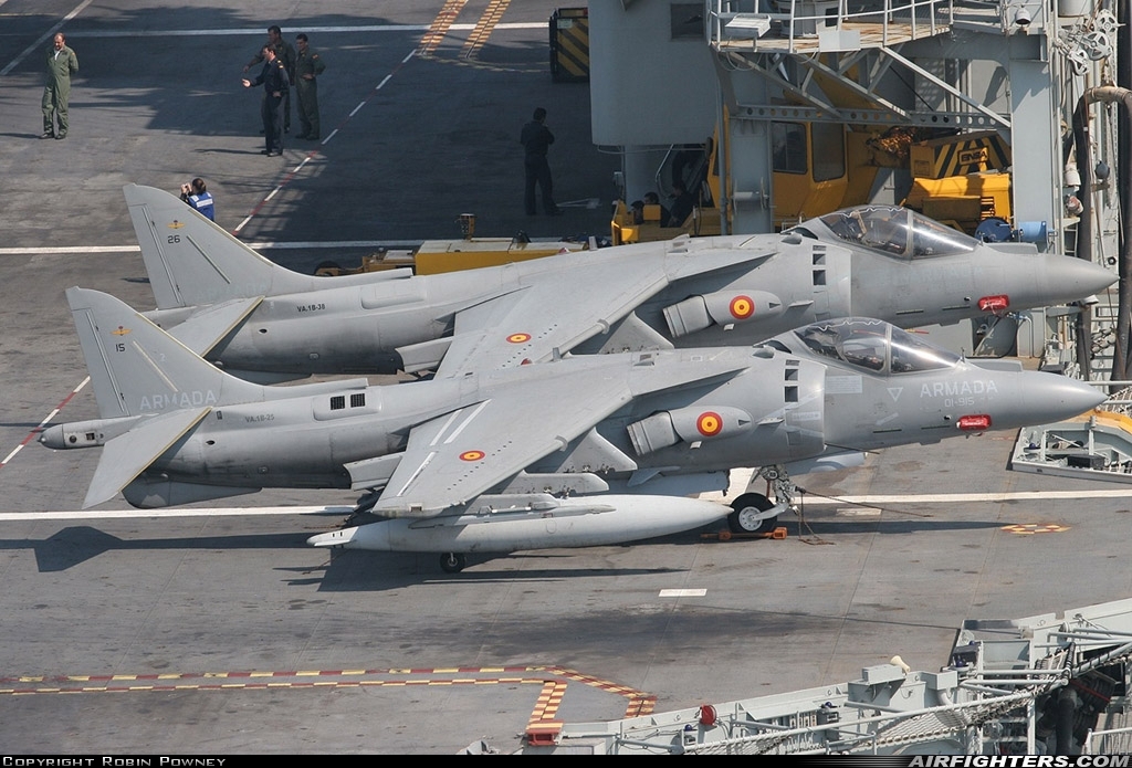 Spain - Navy McDonnell Douglas EAV-8B+ Harrier II VA1B-25 at Off-Airport - Portsmouth, UK