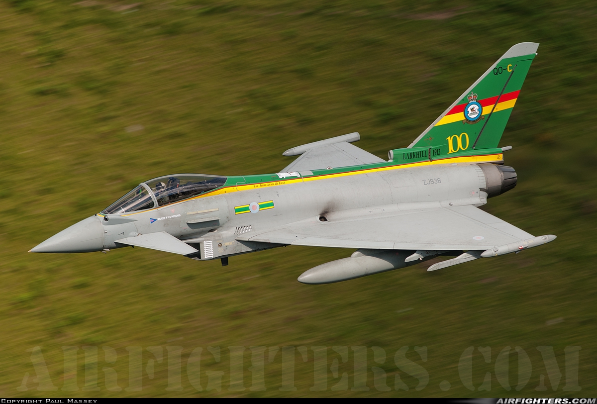 UK - Air Force Eurofighter Typhoon FGR4 ZJ936 at Off-Airport - Machynlleth Loop Area, UK