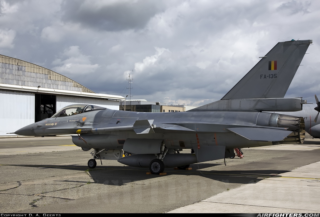 Belgium - Air Force General Dynamics F-16AM Fighting Falcon FA-135 at Brussels - National (Zaventem) / Melsbroek (BRU / EBBR / EBMB), Belgium