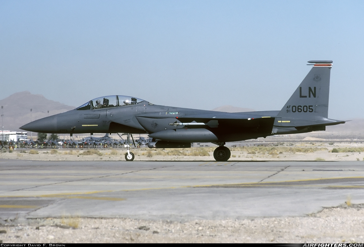 USA - Air Force McDonnell Douglas F-15E Strike Eagle 91-0605 at Las Vegas - Nellis AFB (LSV / KLSV), USA