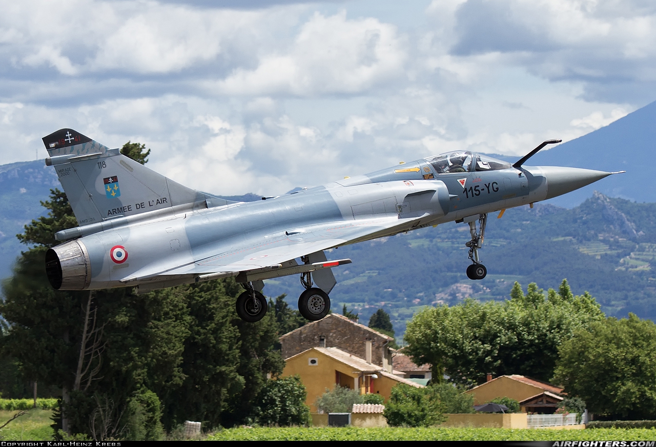 France - Air Force Dassault Mirage 2000C 118 at Orange - Caritat (XOG / LFMO), France