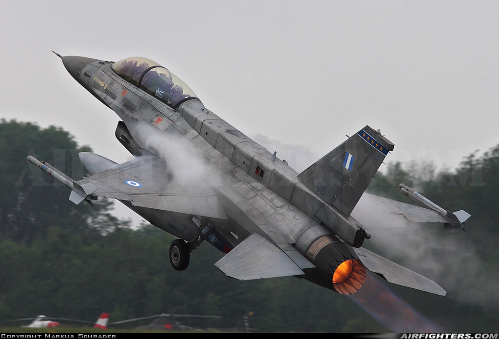 Greece - Air Force General Dynamics F-16D Fighting Falcon 616 at Florennes (EBFS), Belgium
