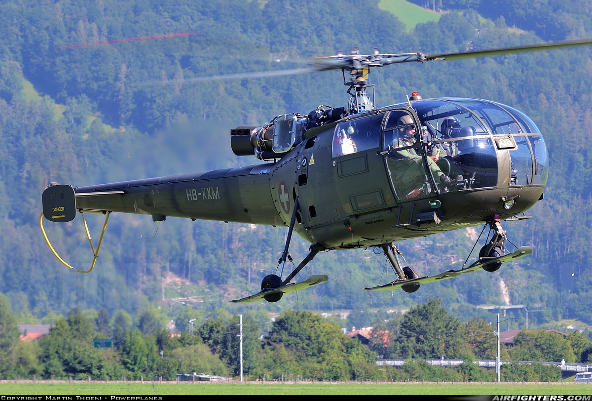 Private Aerospatiale SA-316B Alouette III HB-XXM at Interlaken (LSMI), Switzerland