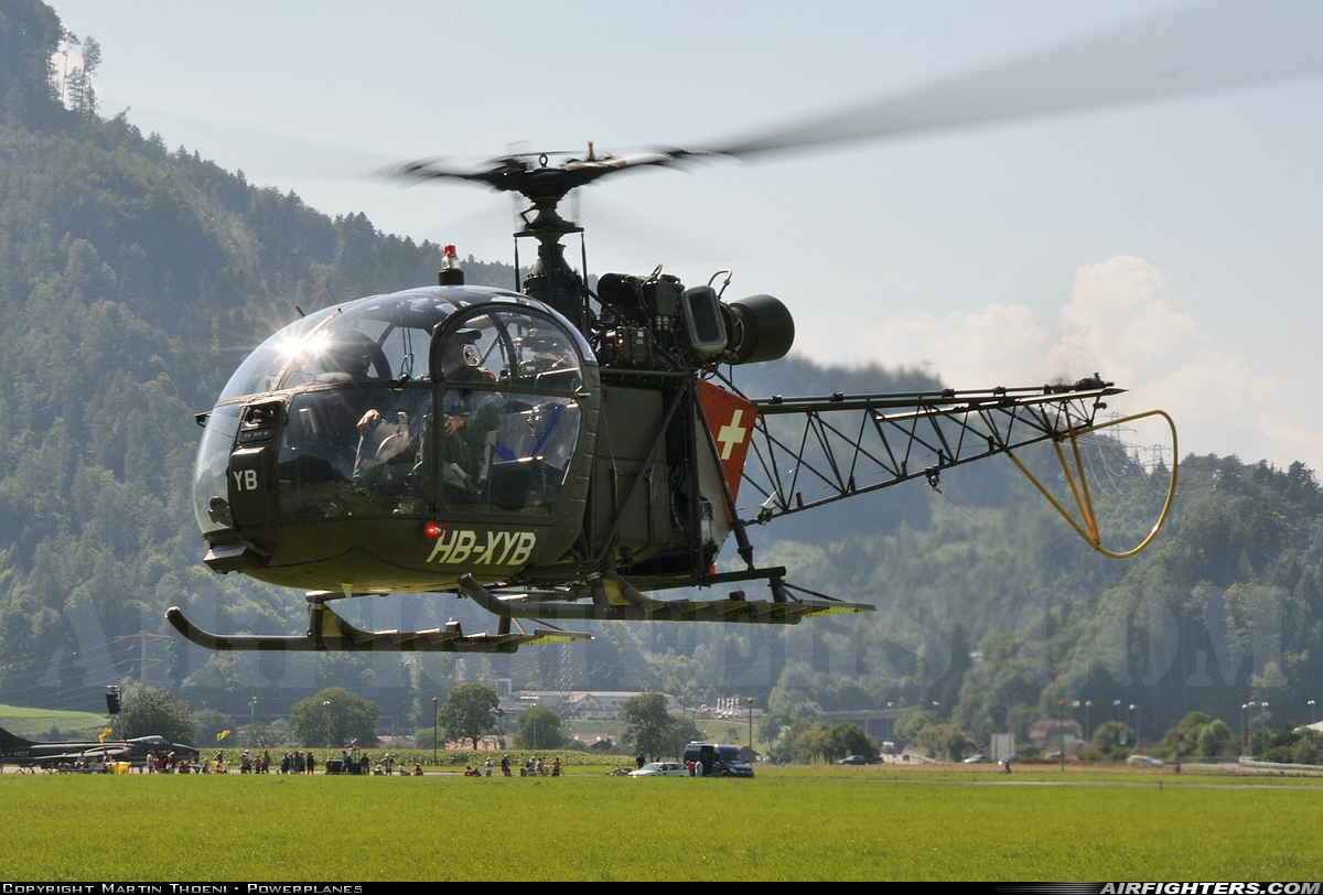 Private Sud Aviation SE.3130 Alouette II HB-XYB at Interlaken (LSMI), Switzerland