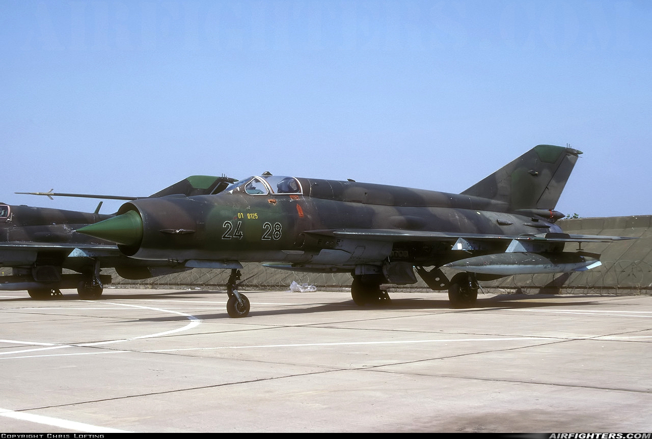 Germany - Air Force Mikoyan-Gurevich MiG-21bis 24+28 at Drewitz (CBU / EDCD), Germany