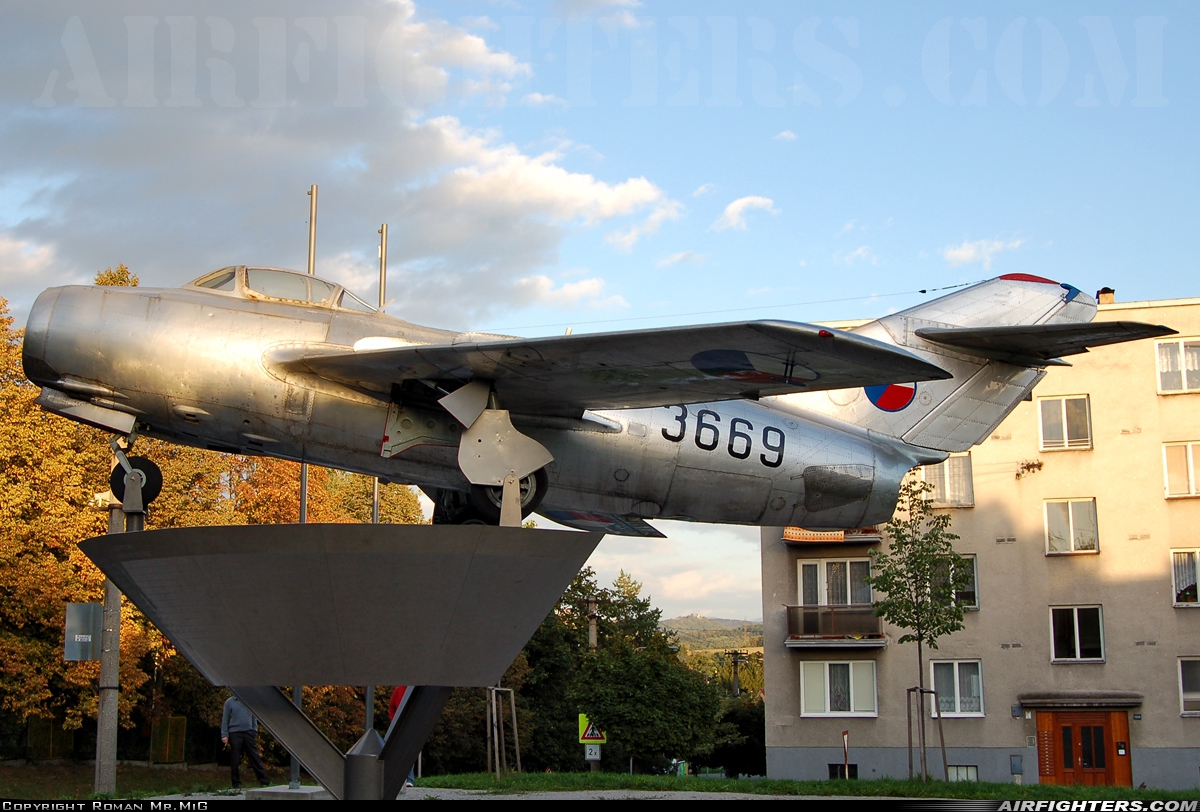 Czechoslovakia - Air Force Mikoyan-Gurevich MiG-15bis 3669 at Off-Airport - Pribor, Czech Republic