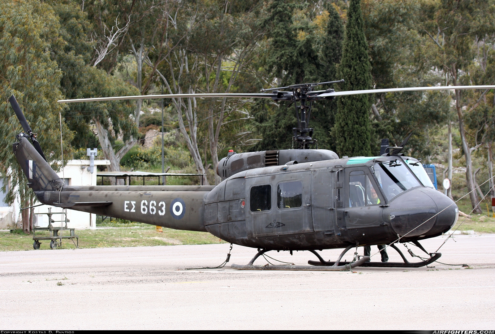 Greece - Army Agusta-Bell AB-205A ES663 at Megara AB - Pahi (LGMG), Greece