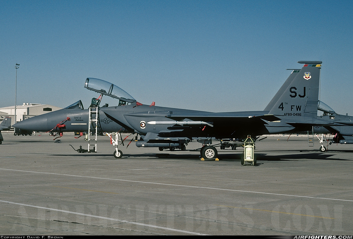 USA - Air Force McDonnell Douglas F-15E Strike Eagle 89-0496 at Goldsboro - Seymour Johnson AFB (GSB / KGSB), USA