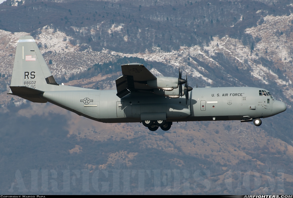 USA - Air Force Lockheed Martin C-130J-30 Hercules (L-382) 08-8602 at Aviano (- Pagliano e Gori) (AVB / LIPA), Italy
