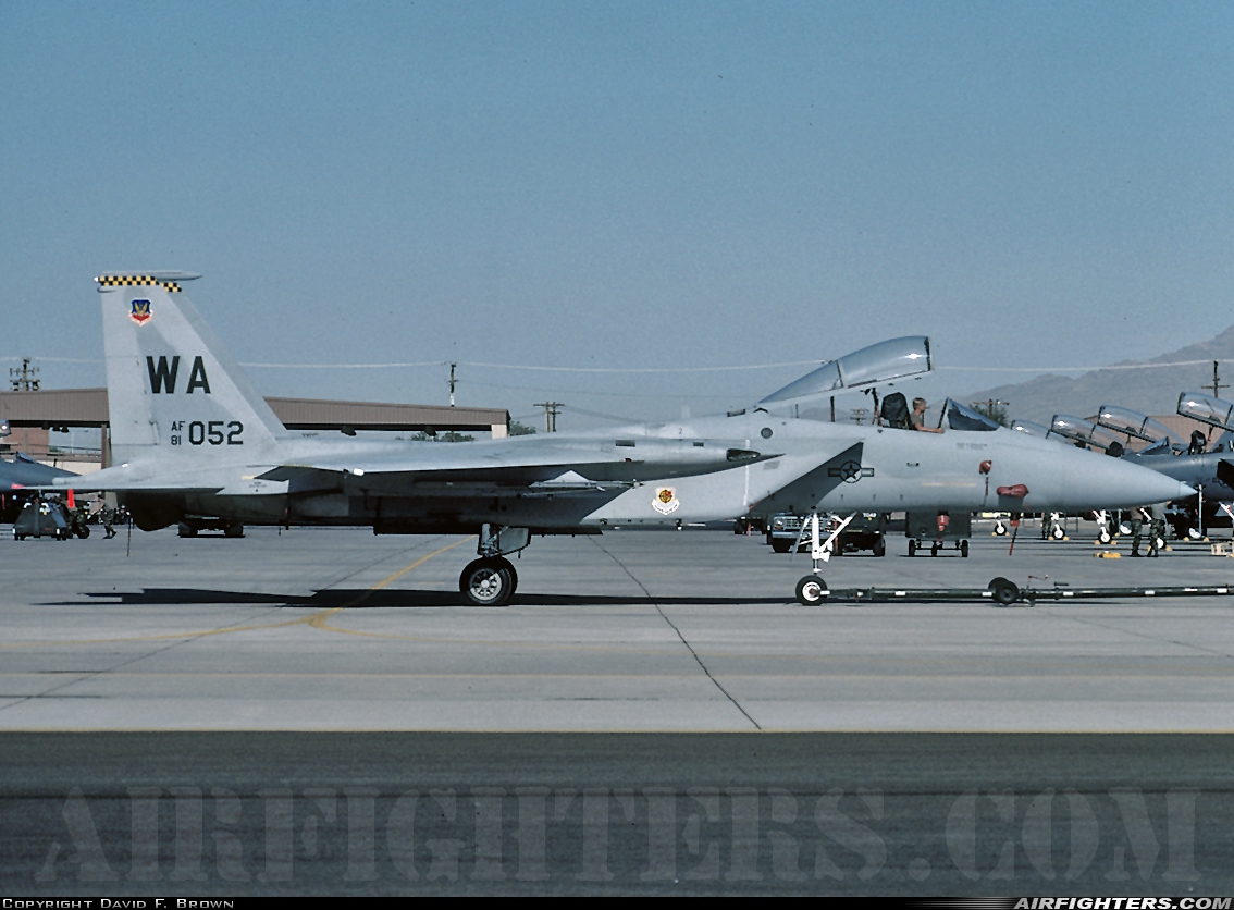 USA - Air Force McDonnell Douglas F-15C Eagle 81-0052 at Las Vegas - Nellis AFB (LSV / KLSV), USA