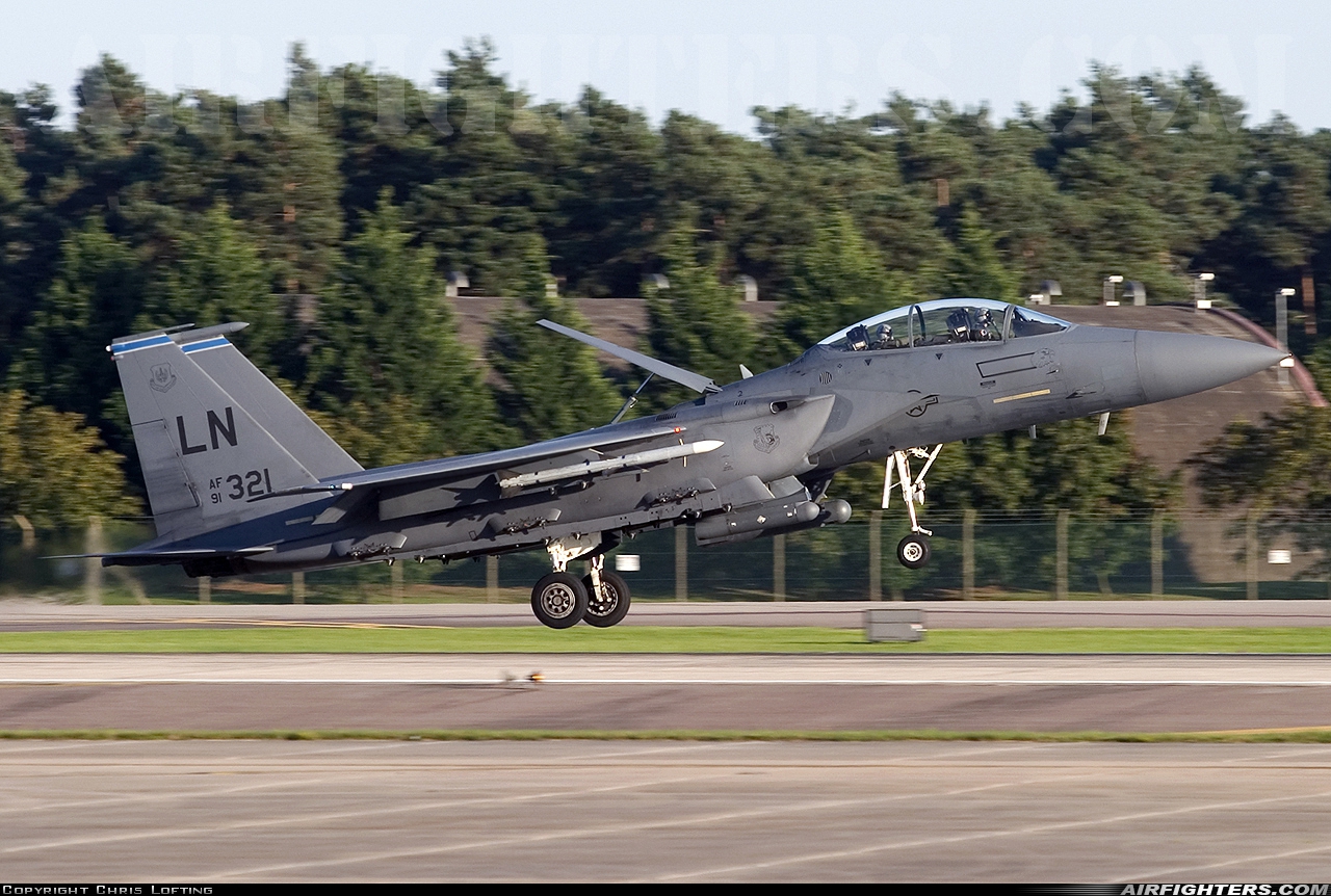 USA - Air Force McDonnell Douglas F-15E Strike Eagle 91-0321 at Lakenheath (LKZ / EGUL), UK
