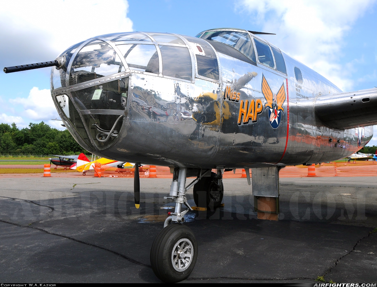 Private North American RB-25 Mitchell NL2825B at Greenwood Lake Airport (4N1), USA