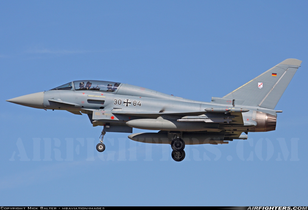 Germany - Air Force Eurofighter EF-2000 Typhoon T 30+84 at Norvenich (ETNN), Germany
