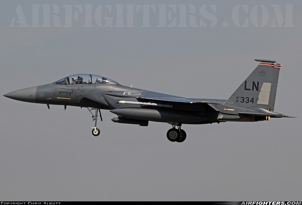 USA - Air Force McDonnell Douglas F-15E Strike Eagle 91-0334 at Lakenheath (LKZ / EGUL), UK