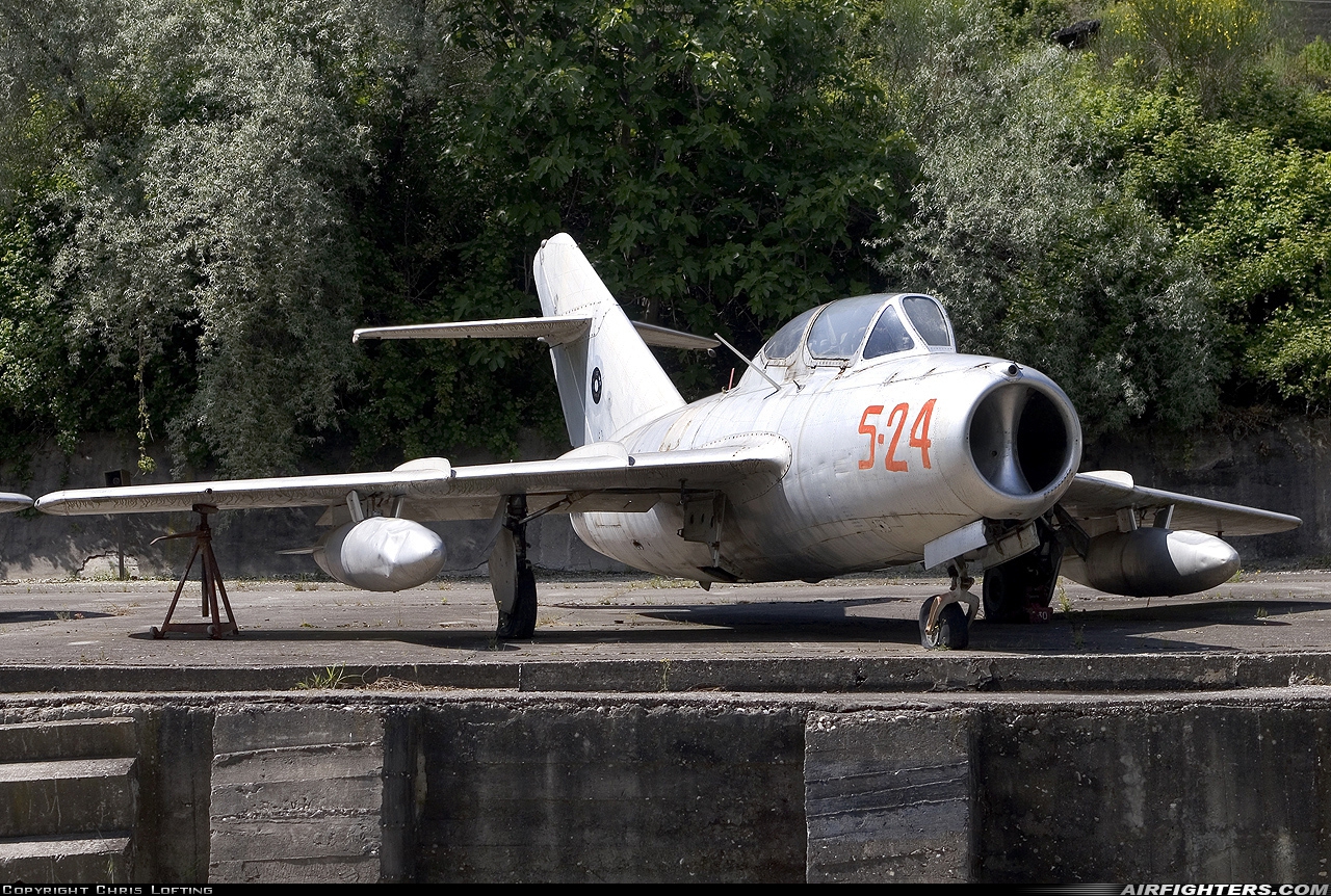 Albania - Air Force Mikoyan-Gurevich MiG-15UTI 5-24 at Kucove, Albania