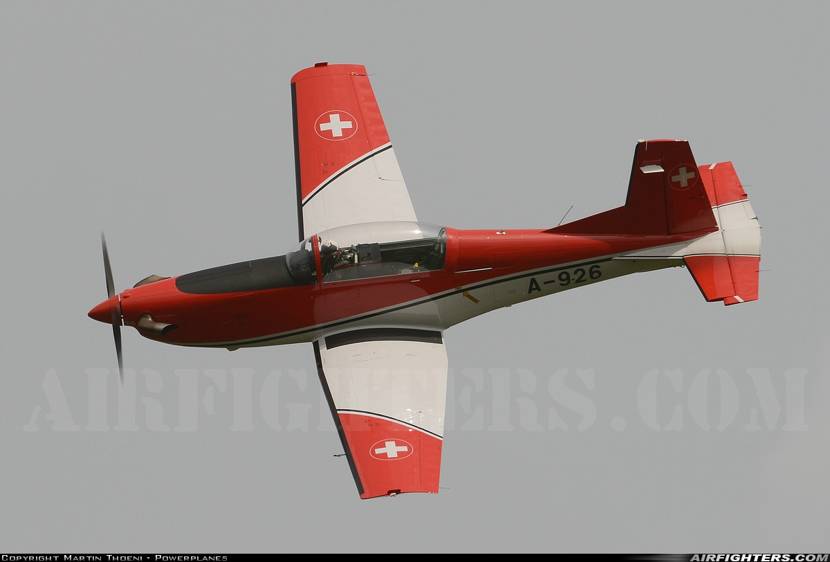 Switzerland - Air Force Pilatus NCPC-7 Turbo Trainer A-926 at Birrfeld (LSZF), Switzerland