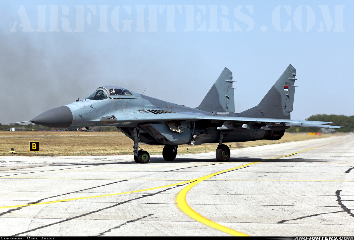 Serbia - Air Force Mikoyan-Gurevich MiG-29B (9.12A) 18108 at Belgrade - Batajnica (BJY / LYBT), Serbia