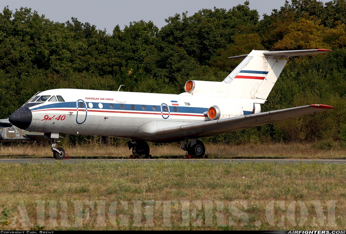 Serbia - Air Force Yakovlev Yak-40 71504 at Belgrade - Batajnica (BJY / LYBT), Serbia