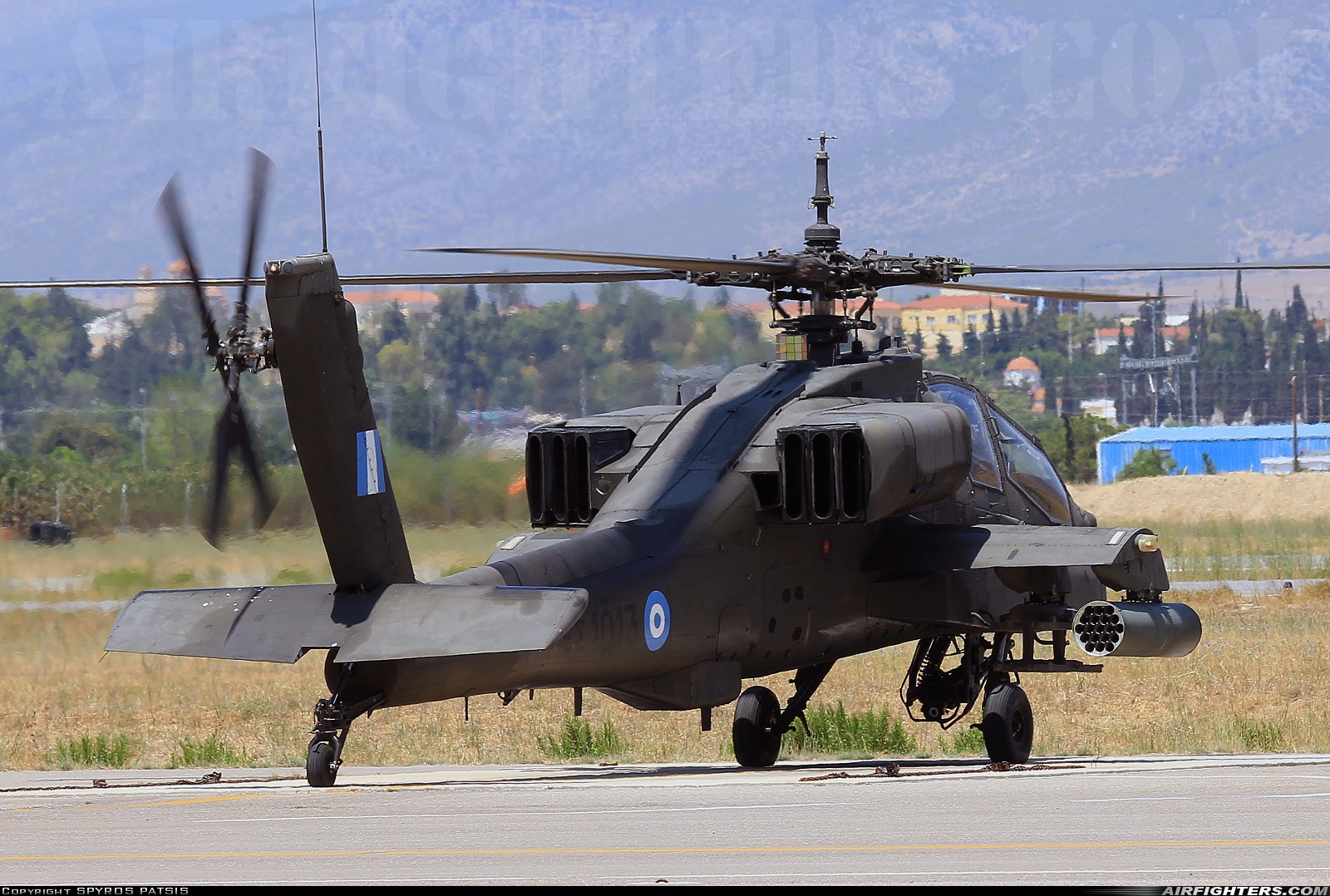Greece - Army McDonnell Douglas AH-64A+ Apache ES1013 at Megara AB - Pahi (LGMG), Greece