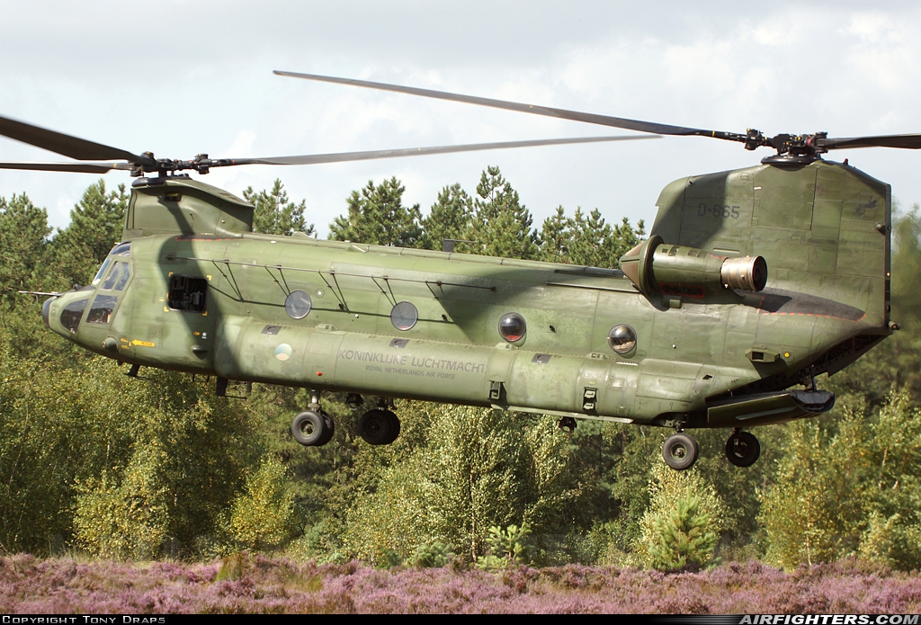 Netherlands - Air Force Boeing Vertol CH-47D Chinook D-665 at Off-Airport - Oirschotse Heide (GLV5), Netherlands