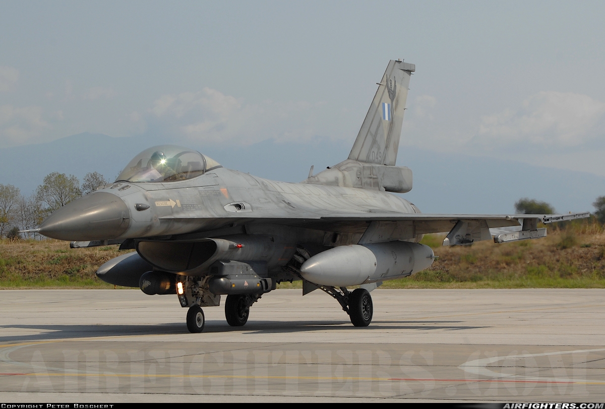 Greece - Air Force General Dynamics F-16C Fighting Falcon 049 at Nea Anghialos (VOL / LGBL), Greece