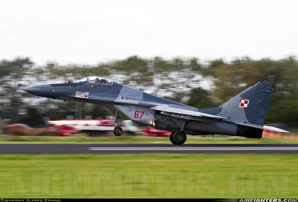Poland - Air Force Mikoyan-Gurevich MiG-29A (9.12A) 67 at Leeuwarden (LWR / EHLW), Netherlands