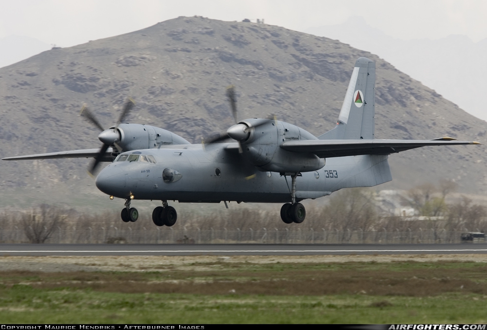 Afghanistan - Air Force Antonov An-32A 353 at Kabul - Khwaja Rawash (KBL / OAKB), Afghanistan