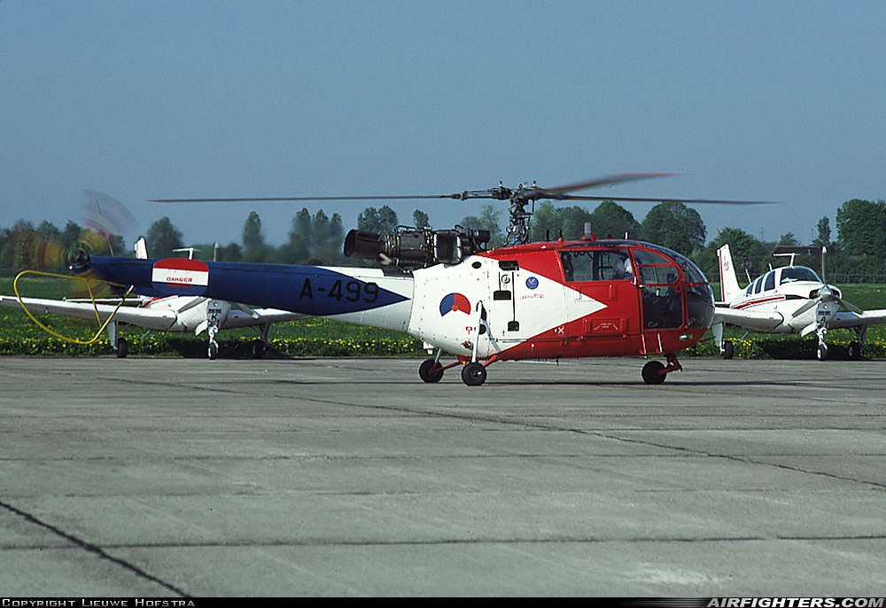 Netherlands - Air Force Aerospatiale SA-316B Alouette III A-499 at Eindhoven (- Welschap) (EIN / EHEH), Netherlands