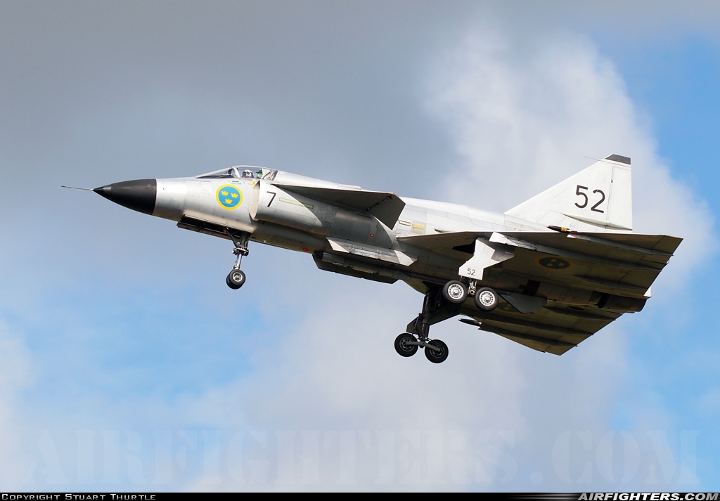 Private - Swedish Air Force Historic Flight Saab AJS37 Viggen SE-DXN at Jersey (- States) (JER / EGJJ), UK