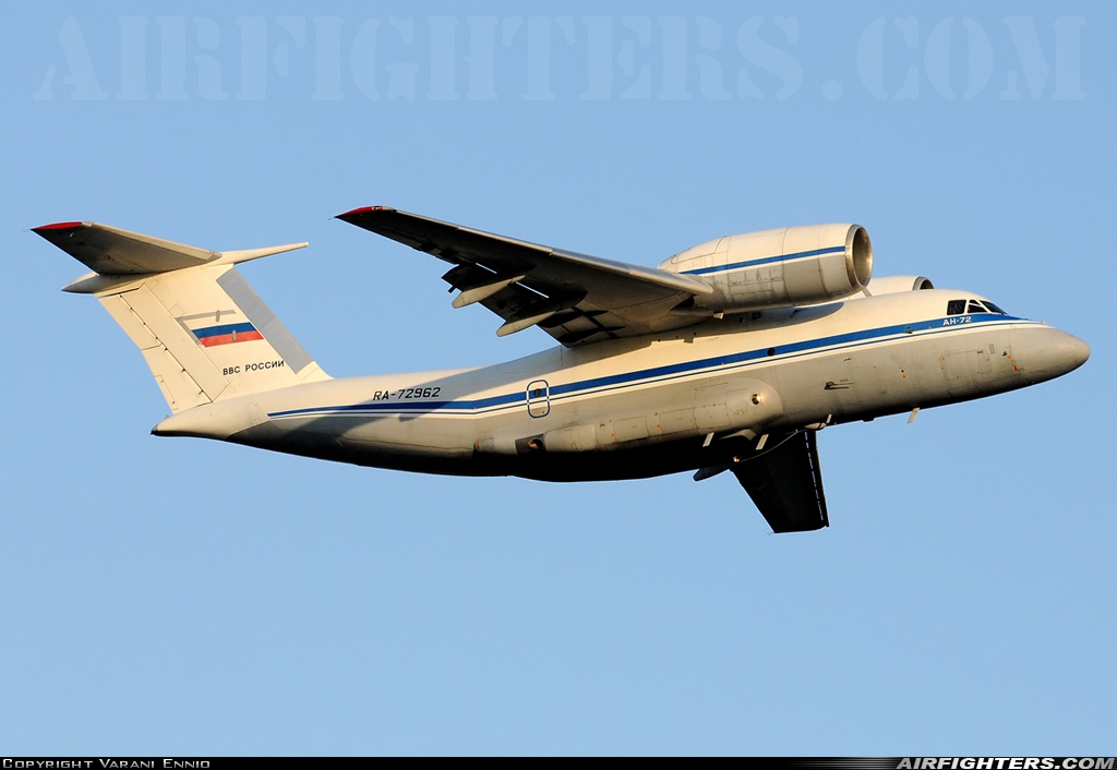 Russia - Air Force Antonov An-72 RA-72962 at Verona - Villafranca (Valerio Catullo) (VRN / LIPX), Italy