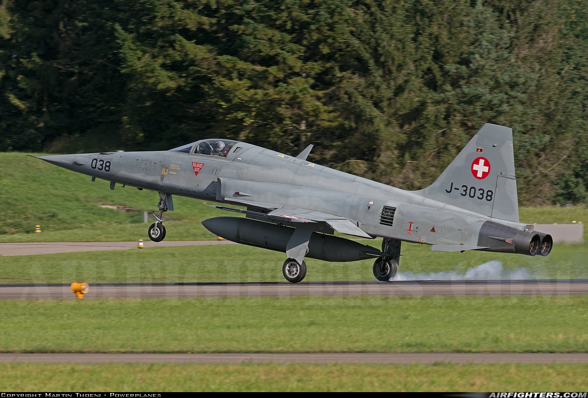 Switzerland - Air Force Northrop F-5E Tiger II J-3038 at Payerne (LSMP), Switzerland