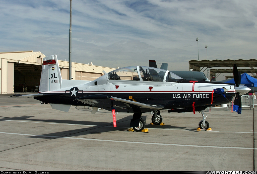 USA - Air Force Raytheon T-6A Texan II 05-3811 at Las Vegas - Nellis AFB (LSV / KLSV), USA