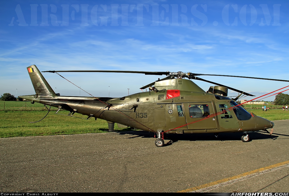 Belgium - Army Agusta A-109HA (A-109BA) H35 at Hradec Kralove (LKHK), Czech Republic