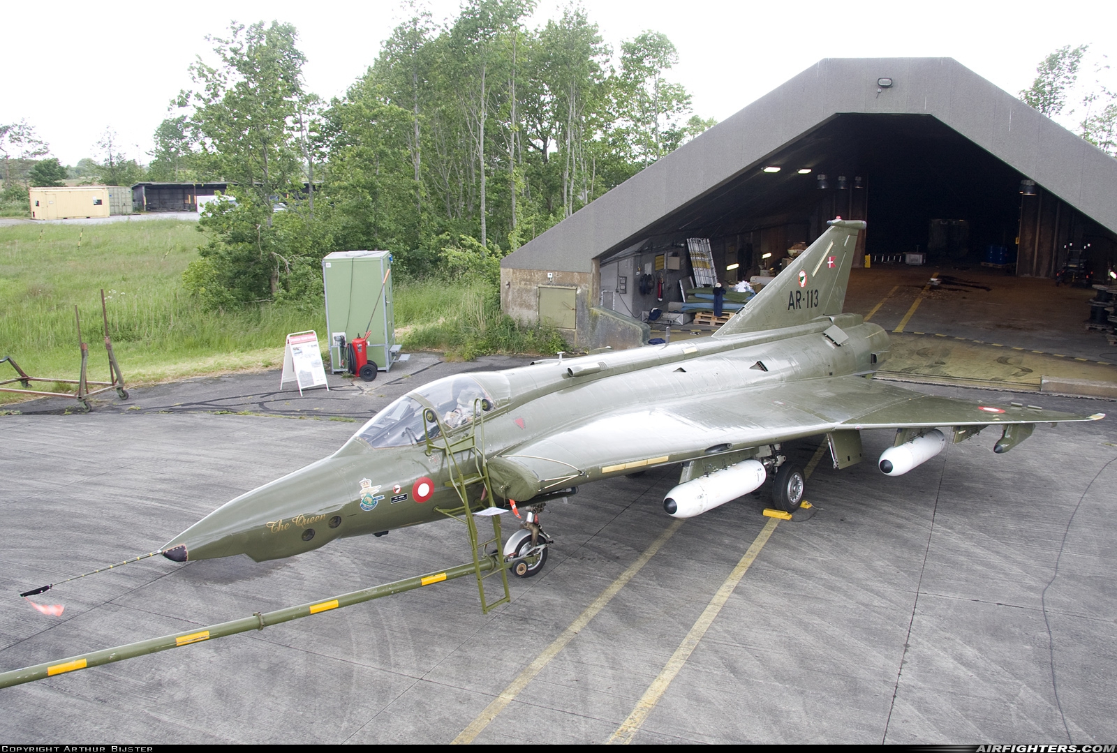 Denmark - Air Force Saab RF35 Draken AR-113 at Aalborg (AAL / EKYT), Denmark