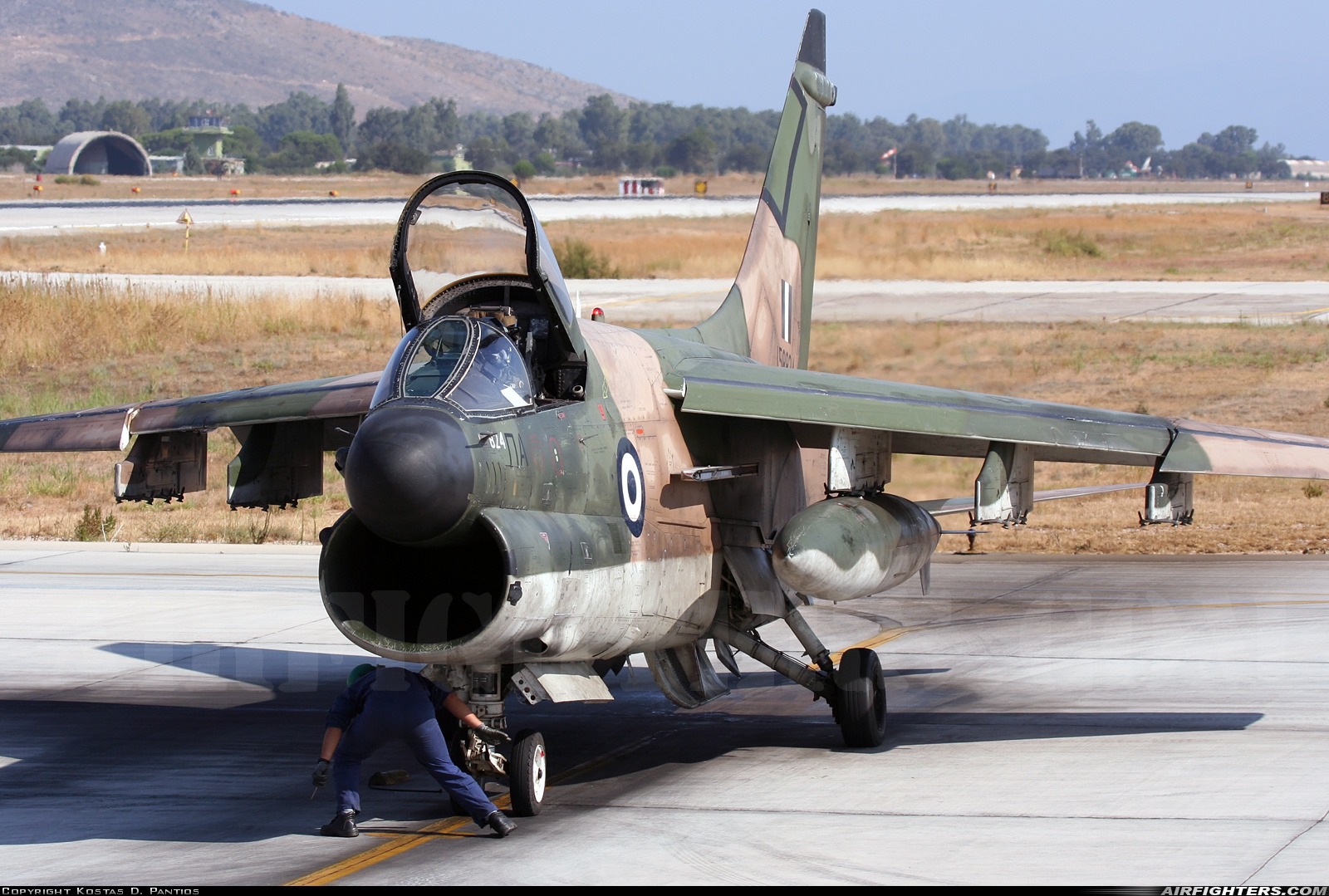 Greece - Air Force LTV Aerospace A-7E Corsair II 158824 at Araxos (GPA / LGRX), Greece