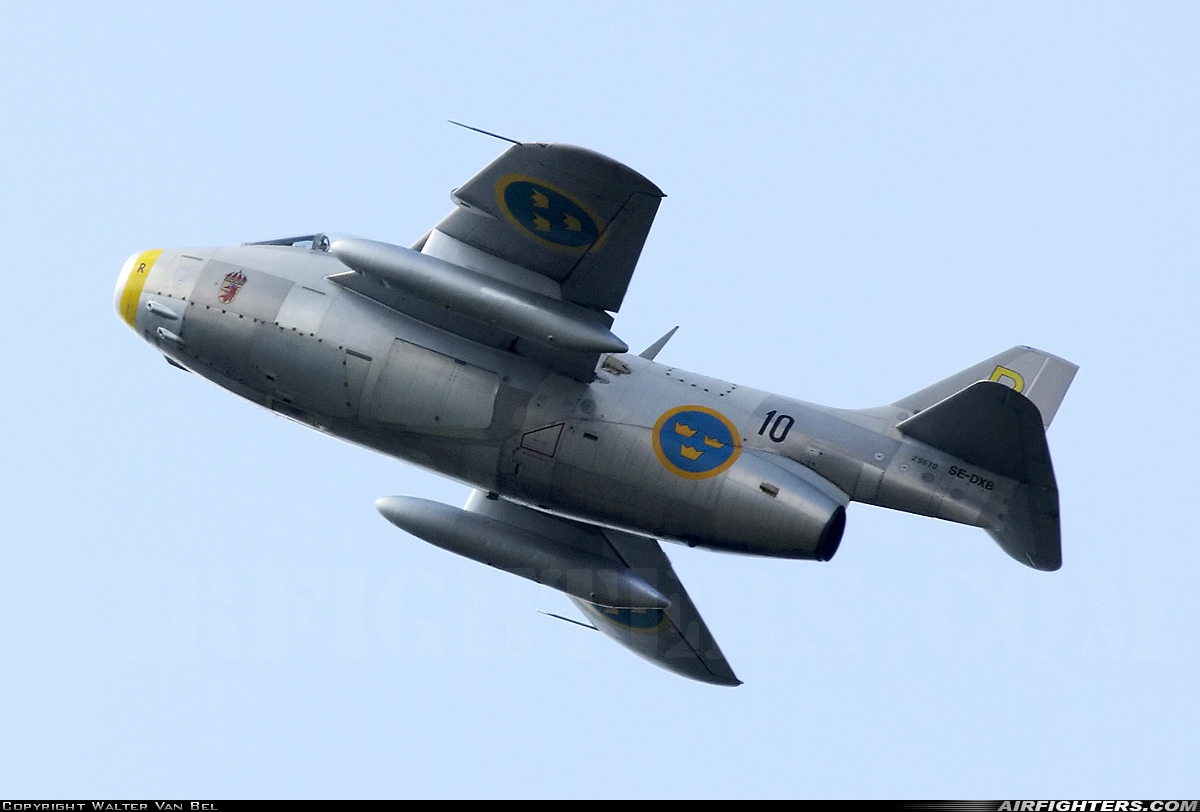 Sweden - Air Force Saab J29F Tunnan SE-DXB at Leopoldsburg - Hechtel-Eksel (Sanicole) (EBLE), Belgium