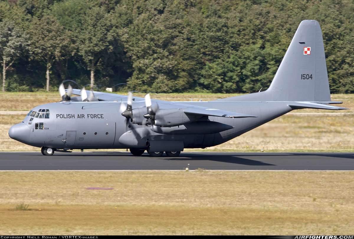 Poland - Air Force Lockheed C-130E Hercules (L-382) 1504 at Eindhoven (- Welschap) (EIN / EHEH), Netherlands