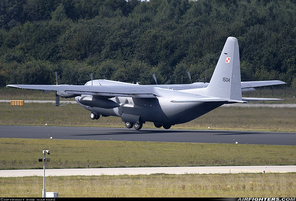Poland - Air Force Lockheed C-130E Hercules (L-382) 1504 at Eindhoven (- Welschap) (EIN / EHEH), Netherlands