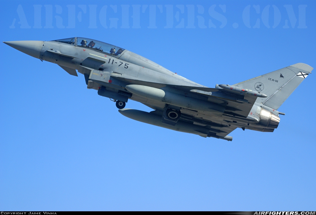 Spain - Air Force Eurofighter CE-16 Typhoon (EF-2000T) CE.16-06 at Monte Real (BA5) (LPMR), Portugal