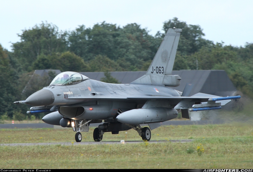 Netherlands - Air Force General Dynamics F-16AM Fighting Falcon J-063 at Uden - Volkel (UDE / EHVK), Netherlands